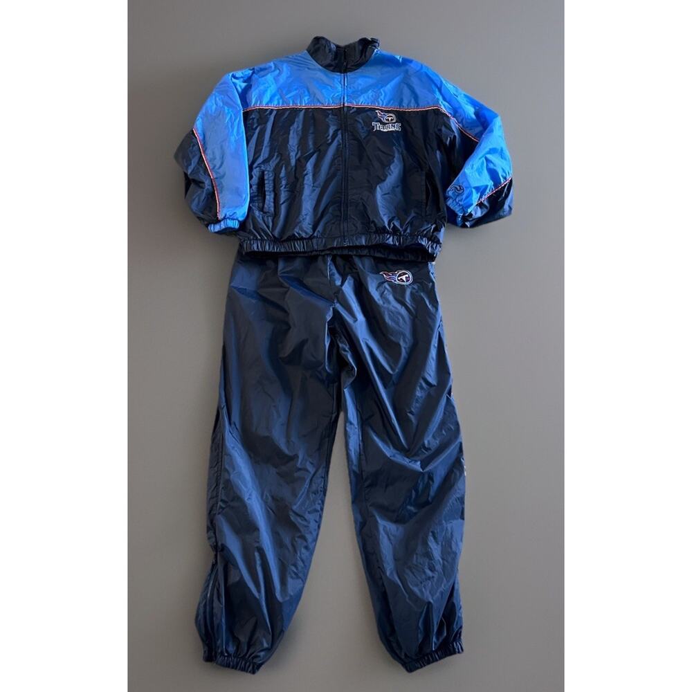 Unique NFL 90s Y2K Tennessee Titans Nylon Track Suit Windbreaker Pants Mens 2XL